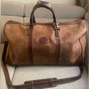 Roots Leather Duffel Bag Baileys Large